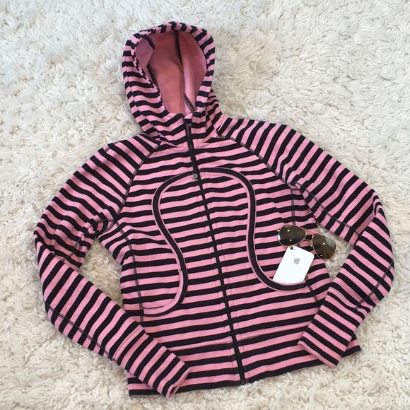 lululemon athletica Tops - Lululemon Striped Cotton Scuba Sweatshirt